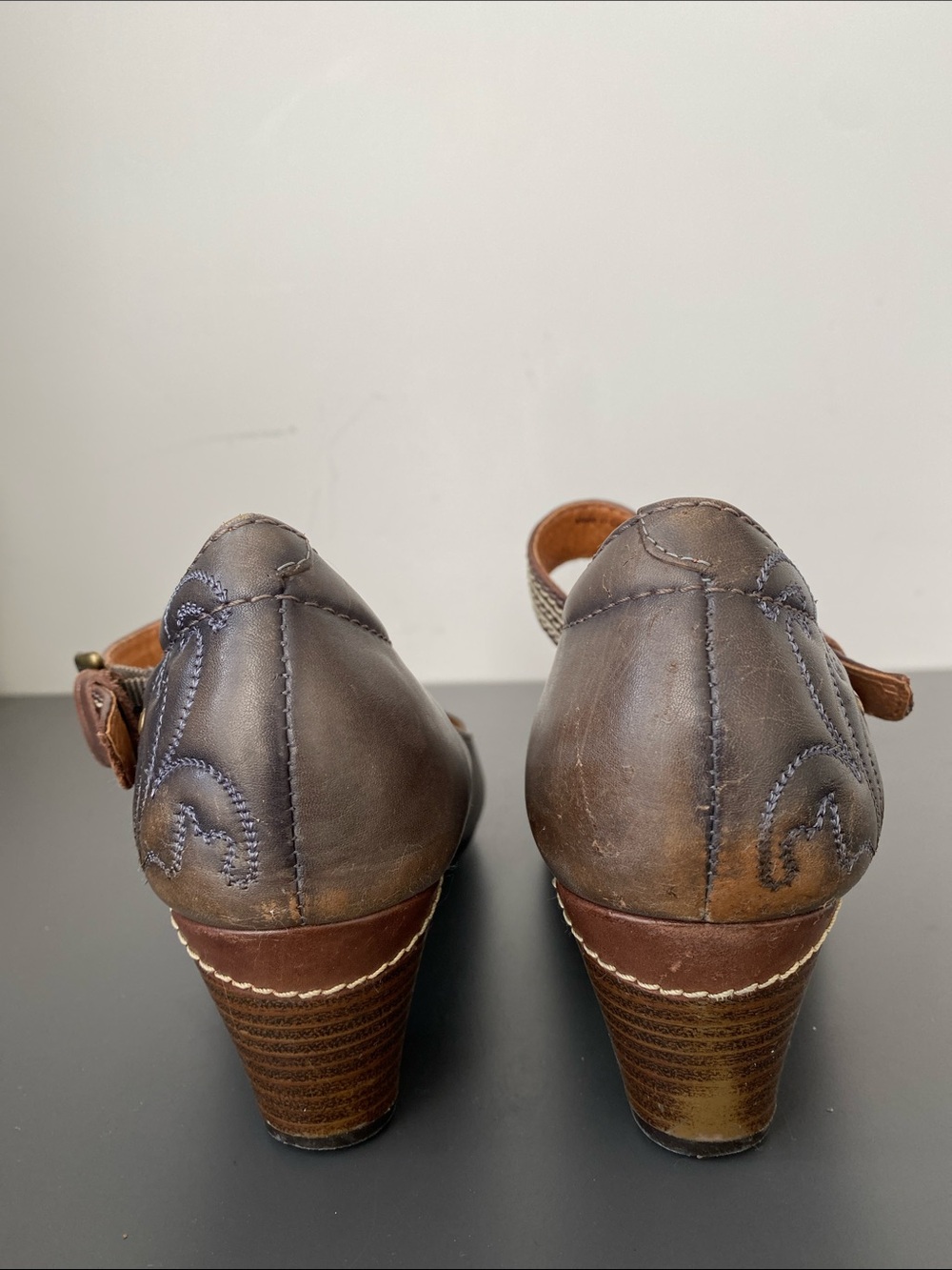PIKOLINOS Brown Leather Mary Jane Strap Heels 41 (US 10-10.5) - Picture 4 of 14